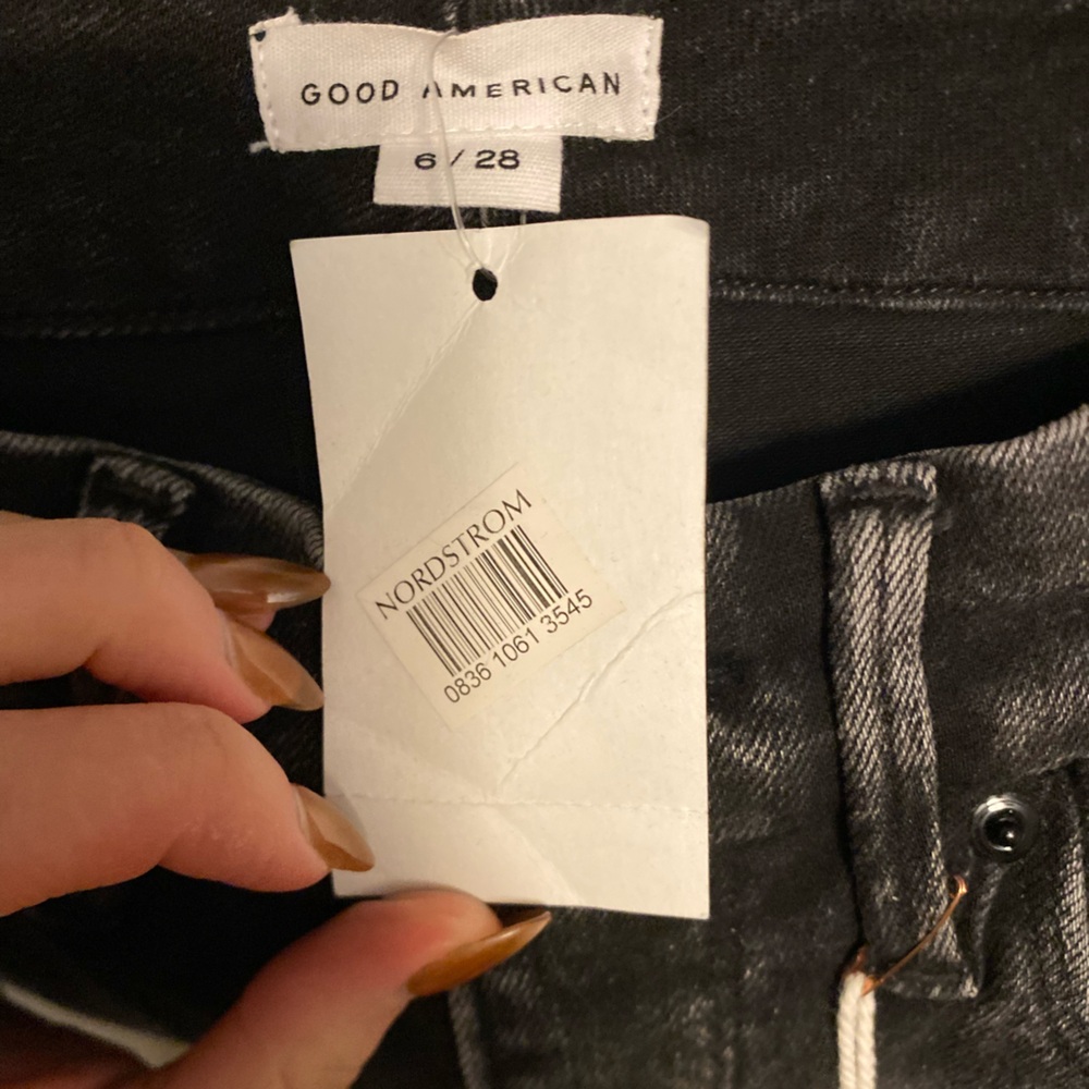Good American Dark Gray Skinny Jeans - Picture 7 of 8